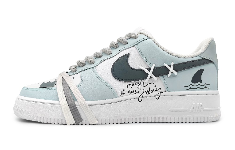 Nike Air Force 1 Low Low-Top Skateboard Shoes GS Blue