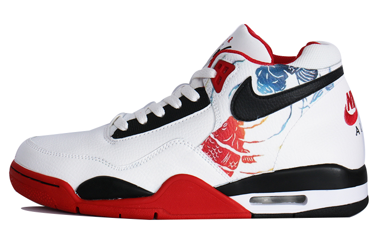Nike Flight Legacy High-Top Vintage Basketball Shoes Men's Red White