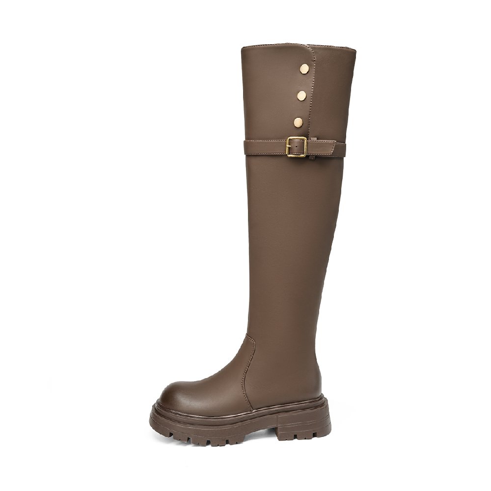 EBLAN Knee-high Boots Women's Brown
