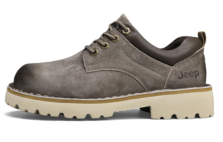 Jeep Ankle Length Outdoor Boots Unisex Khaki