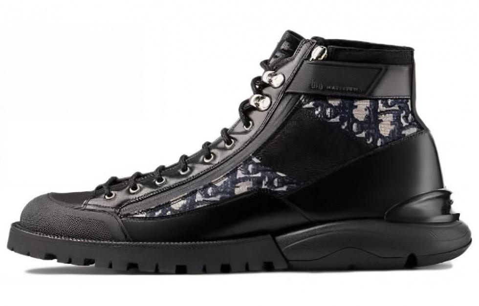 DIOR Oblique Combat Boot 'Black Beige'