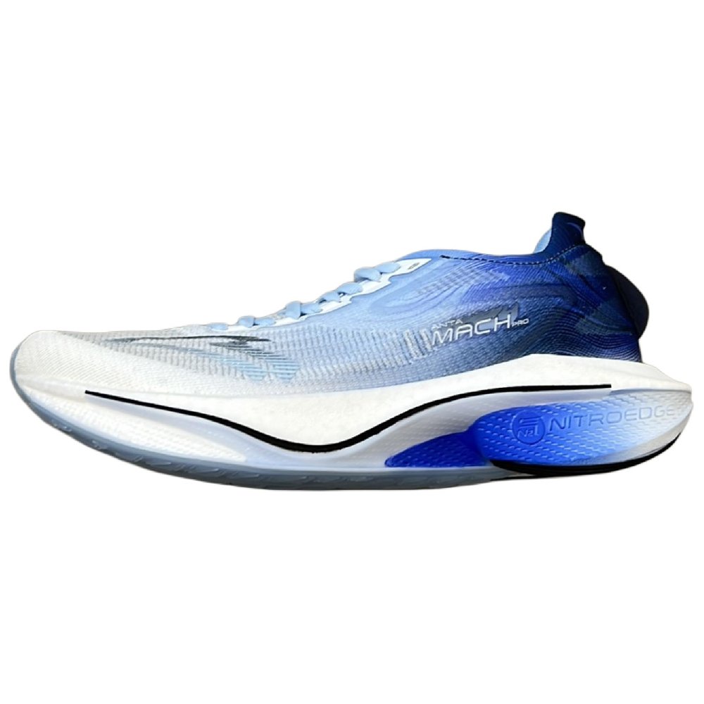 Anta MACH 4.0 Shock Absorbers With Slip Resistant Features Low Top Sprint Running Shoes Men's Blue