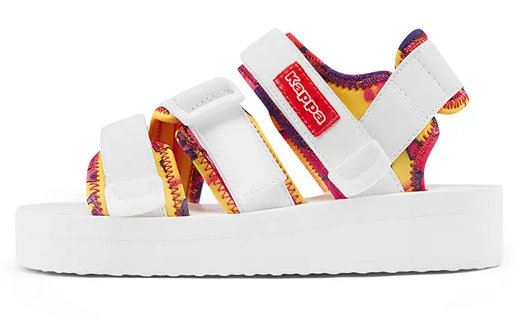 Kappa Beach Sandals Women's White/Yellow/Red
