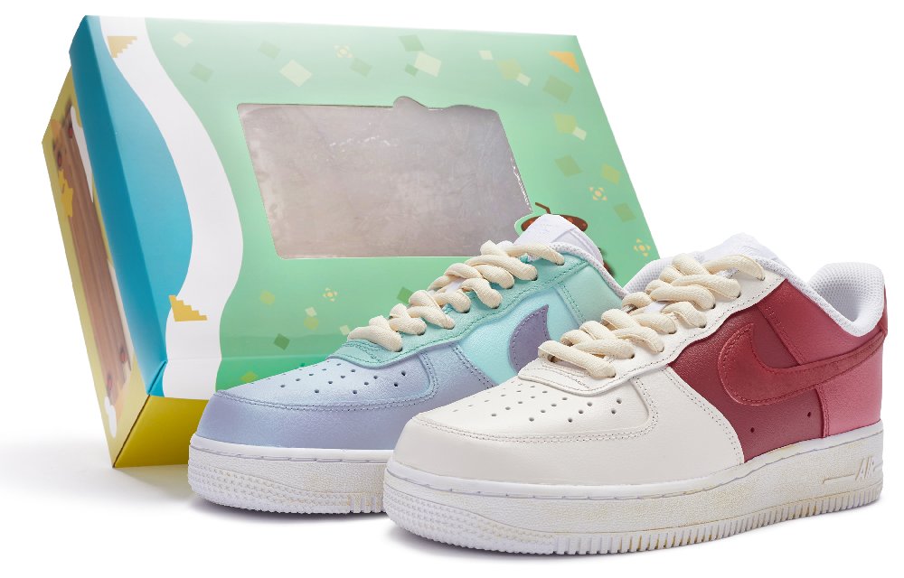 Nike Air Force 1 Low 811 Manufacturing Low-Top Skateboard Shoes Men's Blue Purple Red Beige