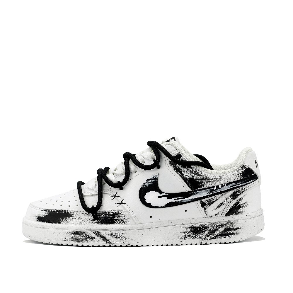 Nike Court Vision 1 Skateboard Shoes Men Low Top Black