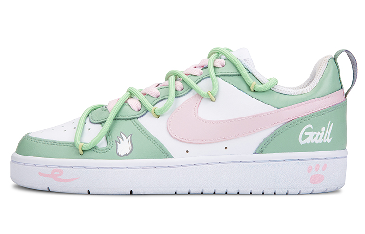 Nike Court Borough Low 2 Low-Top Skateboard Shoes GS Green White