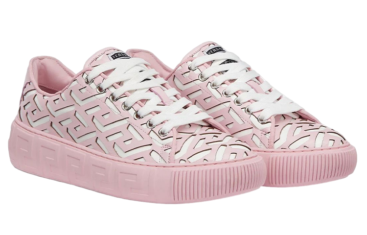 FANSIZHE Greca Lasercut Stylish Skateboarding Shoes Women's Pink