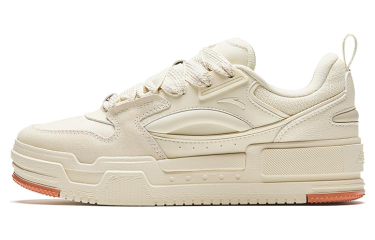 Anta Slightly Sweet Puffy Shoes Abrasion Resistant Low top Skateboard Shoes Women's Beige