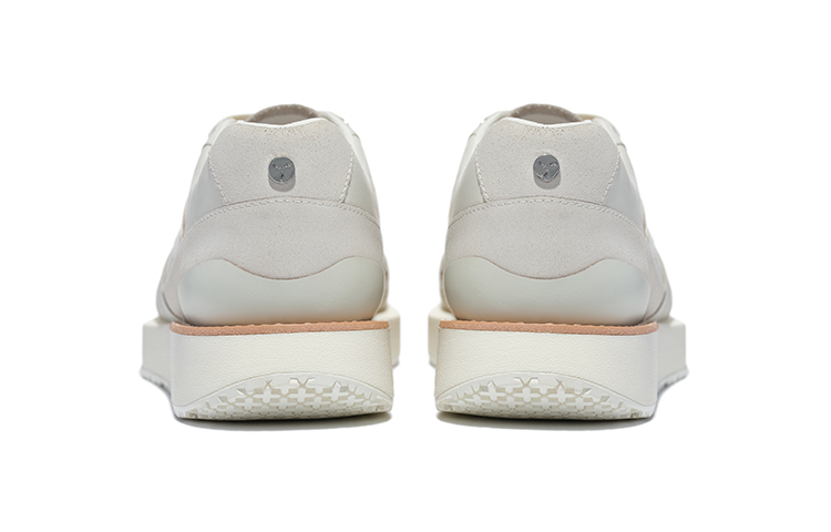 LI NING 1990 001 Anti Slip Wear Resistant Low Top Sports Casual Shoes Women's Ecru