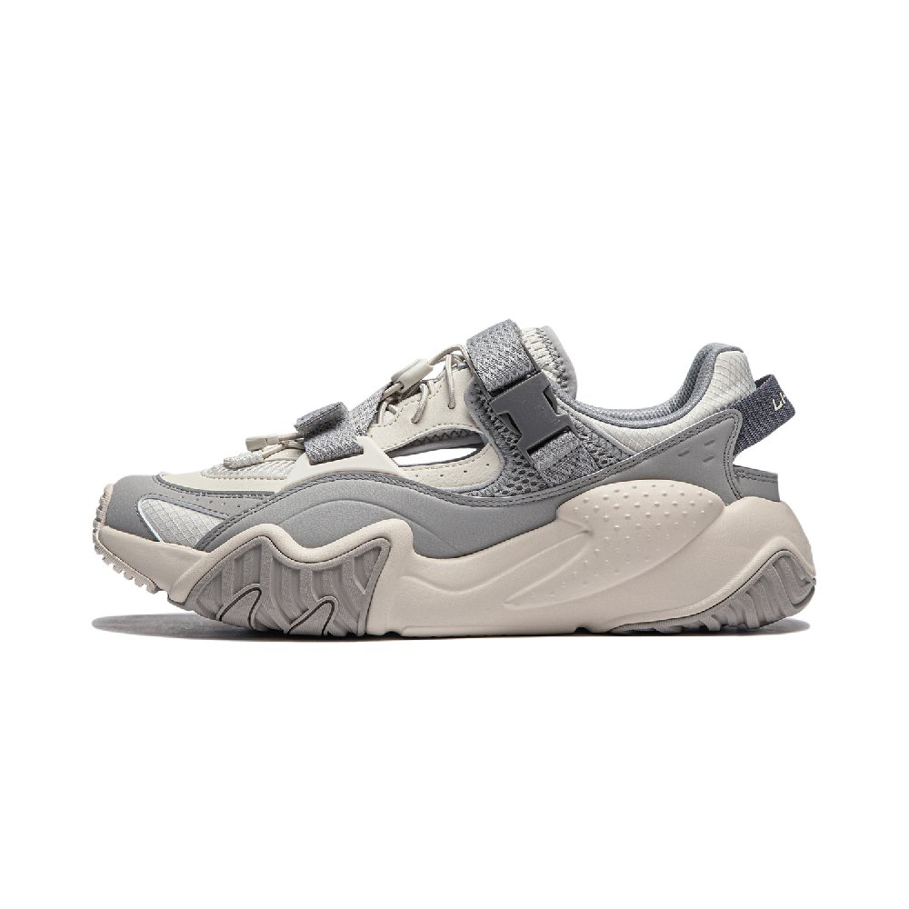 LiNing Sichuan Tour Anti-Slip Wear-Resistant Low-Top Casual Shoes Men's Silver Birch Gray