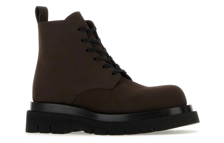 Bottega Veneta Lug Chelsea Ankle Boots Men's Brown