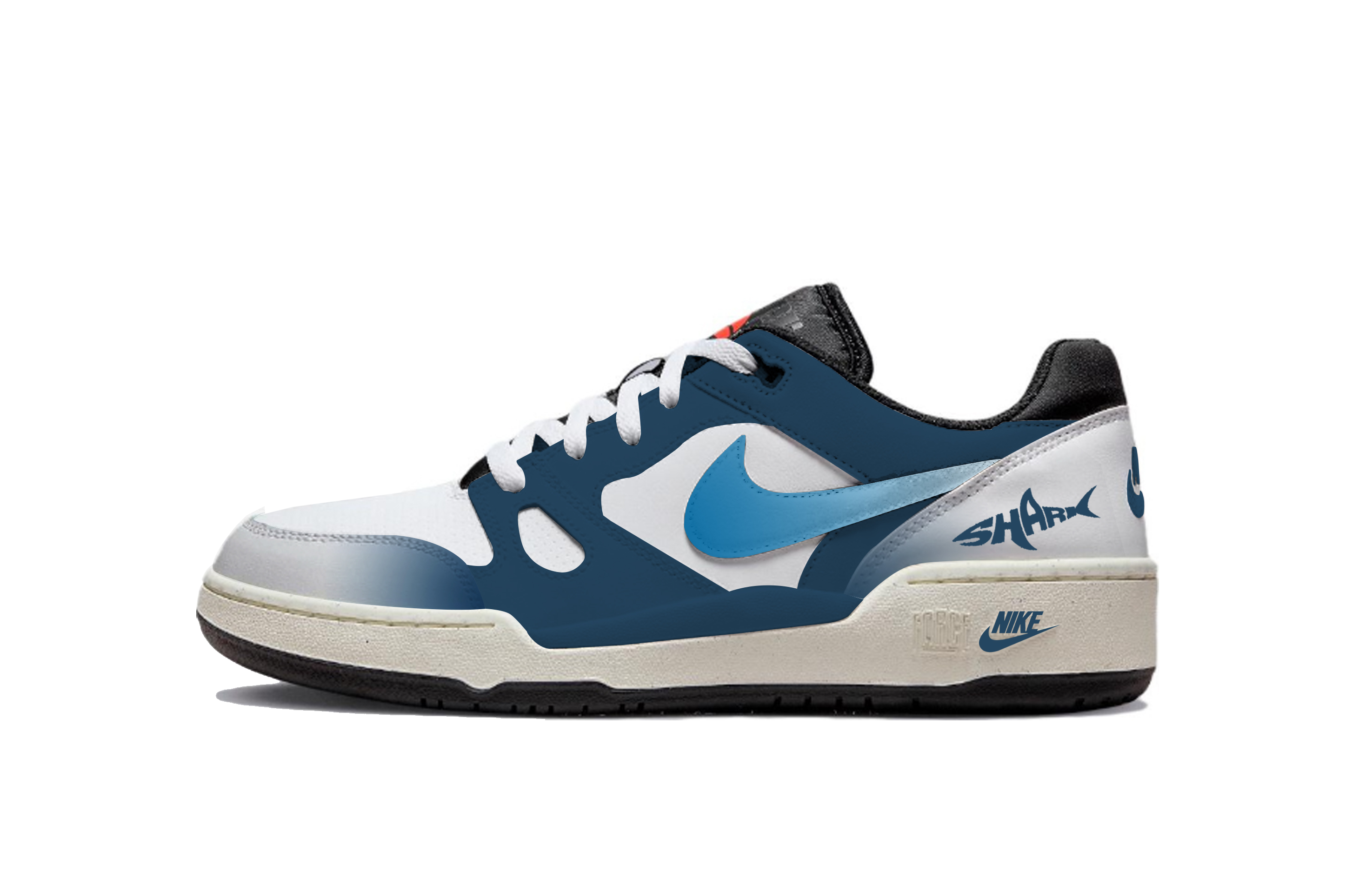 Nike Full Force Skateboard Shoes Unisex Low top Blue White