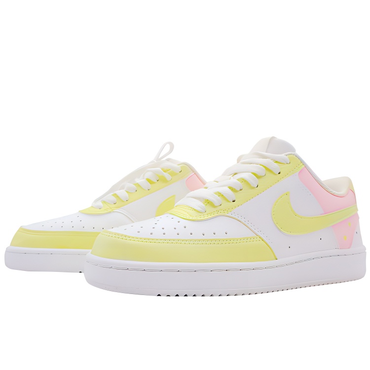 Nike Court Vision 1 Abrasion Resistant Low Top Skateboard Shoes Unisex Yellow Pink купить в интернет-магазине Yoocart с быстрой доставкой по России.