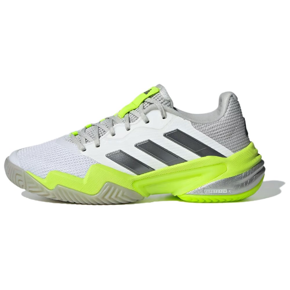 Adidas Barricade 13 Cushioning, Wear Resistant Low Top Tennis Shoes Women's Gray Green