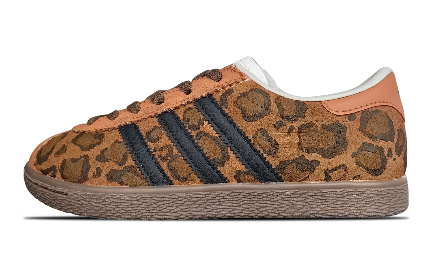 Adidas Originals Stadt Leopard Print Abrasion Resistant Low top German Army Trainers Unisex Black Brown