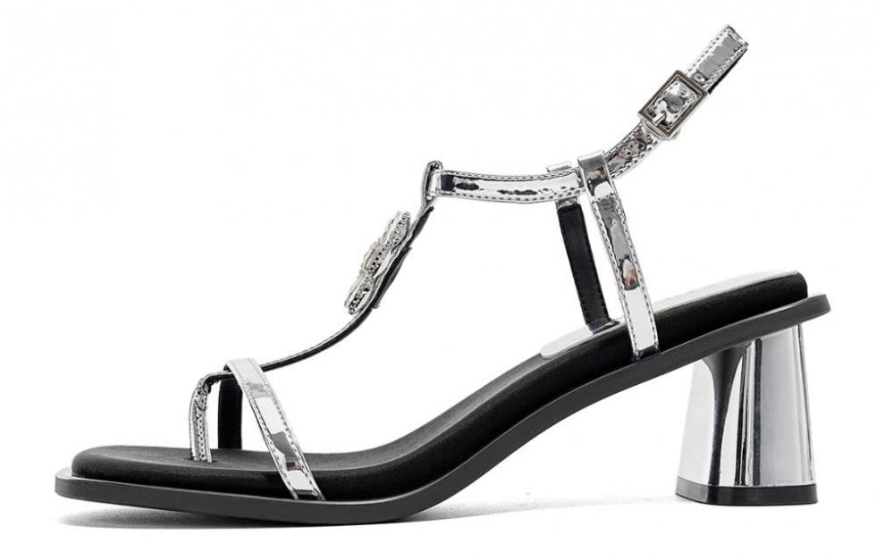 EBLAN Strap Sandals Women's Silver