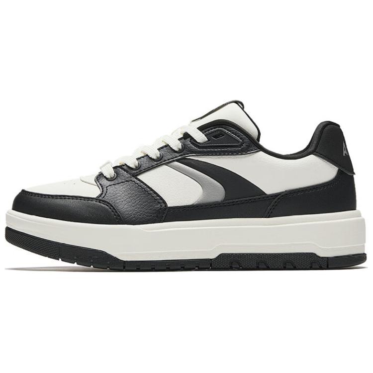 Anta 982 Anti-Slip Wear-Resistant Low-Top Skateboard Shoes Women's White Black