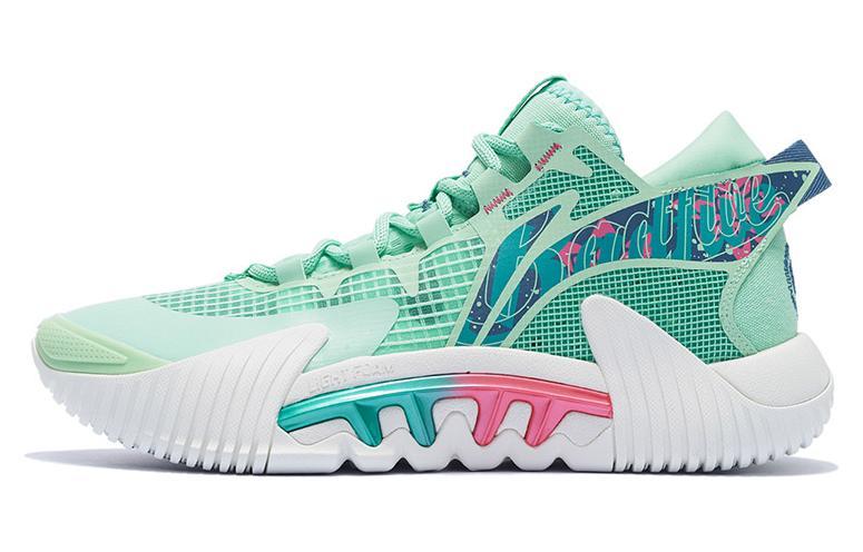 LiNing Badfive 2 Low Cushioning, Slip Resistant, Abrasion Resistant, Coverage, Support Low Top Basketball Shoes Green
