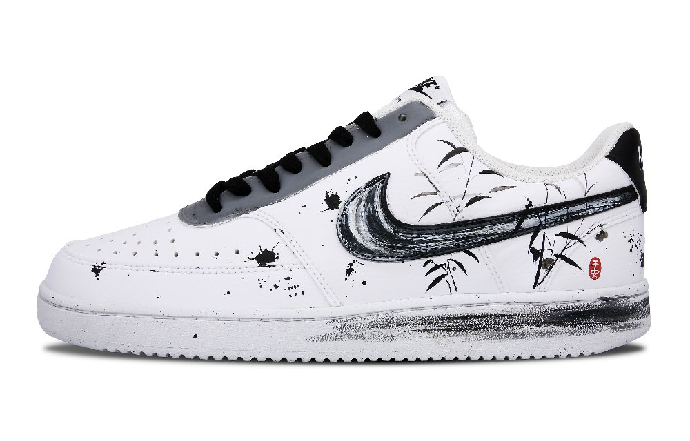 Nike Low-Top Skateboard Shoes Men's Black White