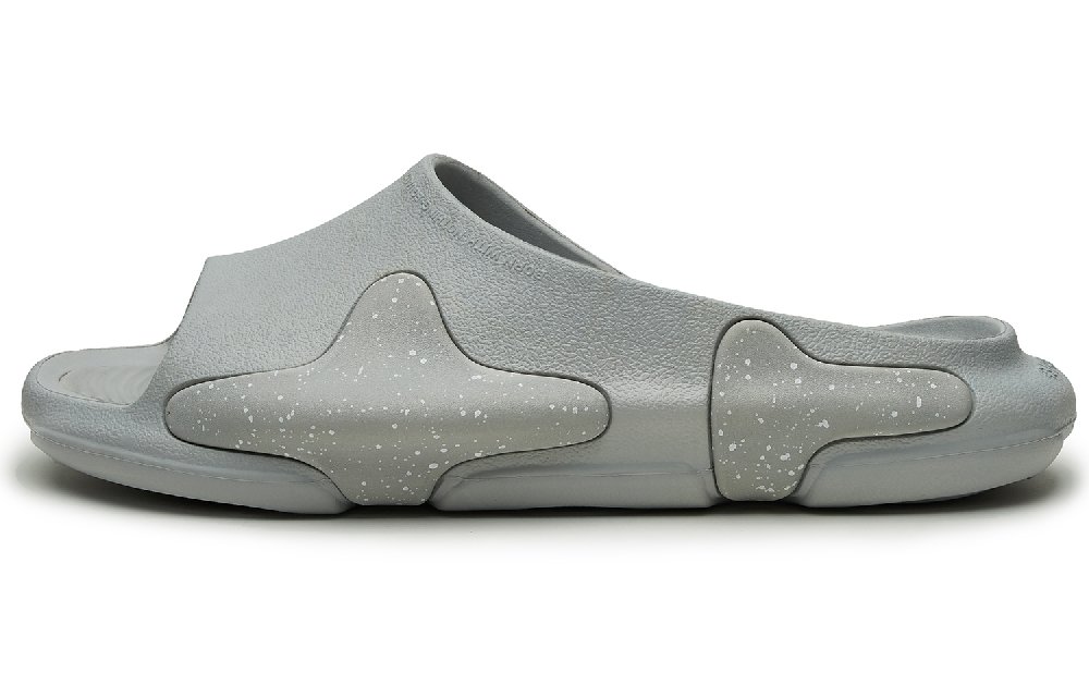 Nowre x EQLZ EQUALIZER OASIS Quiet Slide Slippers Unisex Concrete Gray