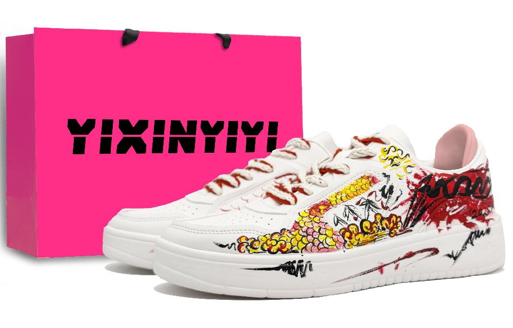 LiNing Street Player Coverage Warm Slip Resistant Low Top Skateboard Shoes Women's White Red