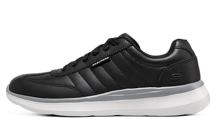 Skechers Delson 2.0 Comfortable Low Top Casual Shoes Men's Black White