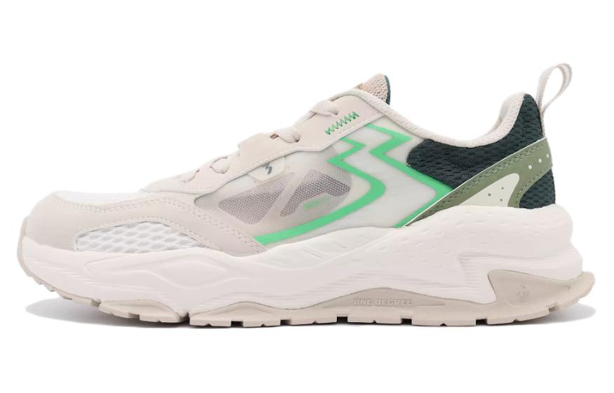 361° Cushioning, Wear Resistant Low Top Casual Shoes Men's White Green