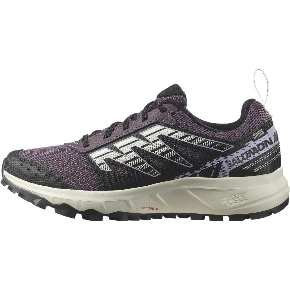 SALOMON Wander Low Top Running Shoes Women's Purple Black