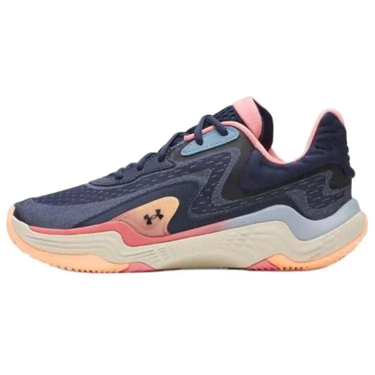 Under Armour Spawn 7 Breathable Low top Basketball Shoes Men's Blue