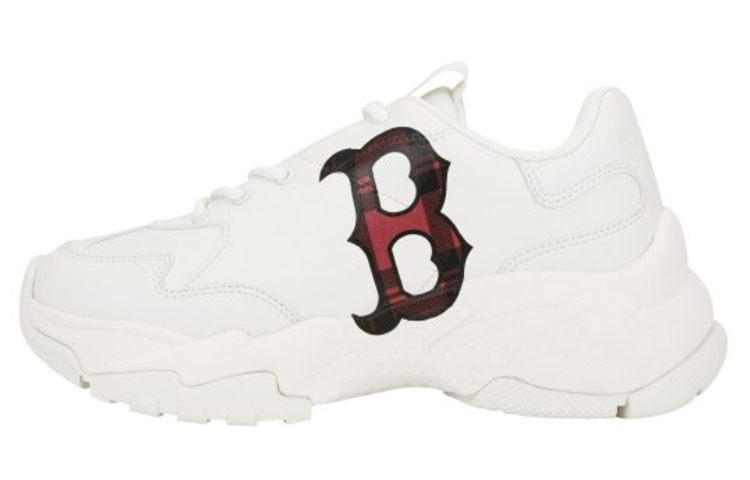 MLB Big Ball Chunky Boston Red Sox Anti-Slip Wear-Resistant Low-Top Chunky Sneakers Unisex White