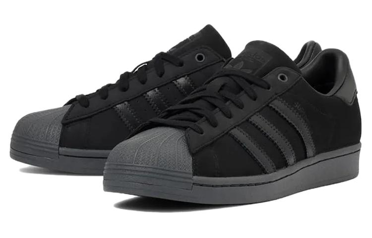 Adidas Originals SUPERSTAR Cushioning Lightweight Low Top Skateboard Shoes Men's Black Gray купить в интернет-магазине Yoocart с быстрой доставкой по России.