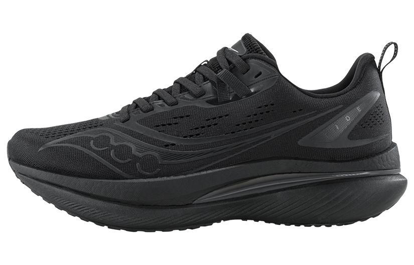 Saucony Cushioned Wear-Resistant Breathable Low-Top Casual Running Shoes Unisex Black