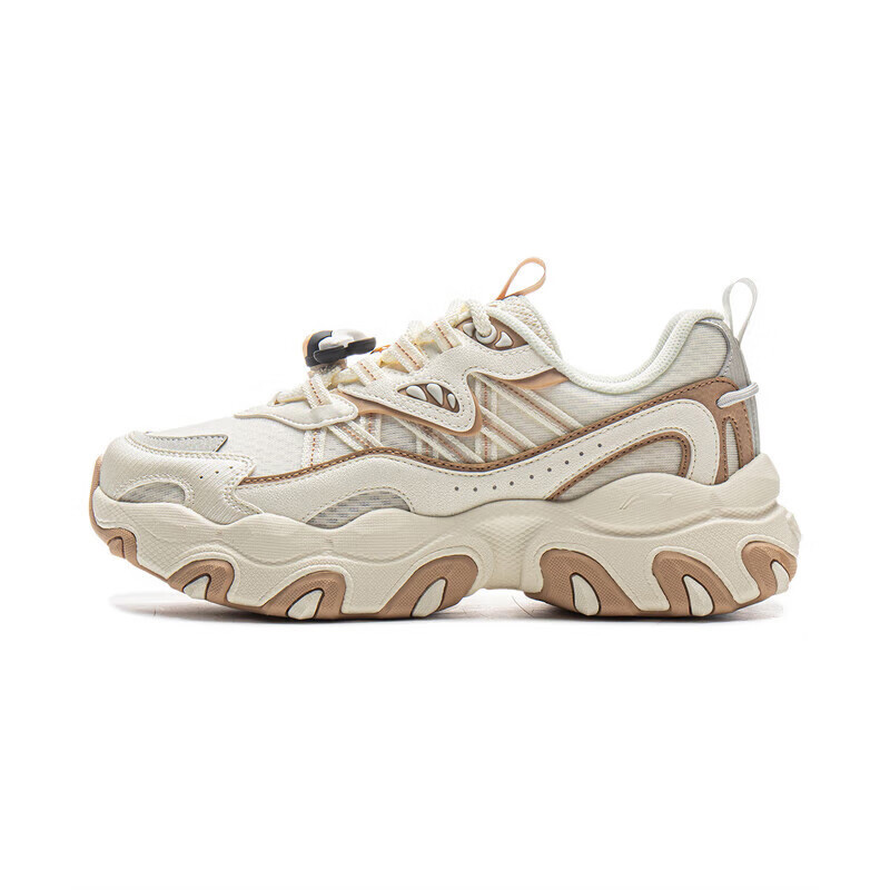 Disney x LiNing Cat Paw Lite3 Slip Resistant, Abrasion Resistant, Lightweight Low Top Chunky Sneakers Women's Ecru