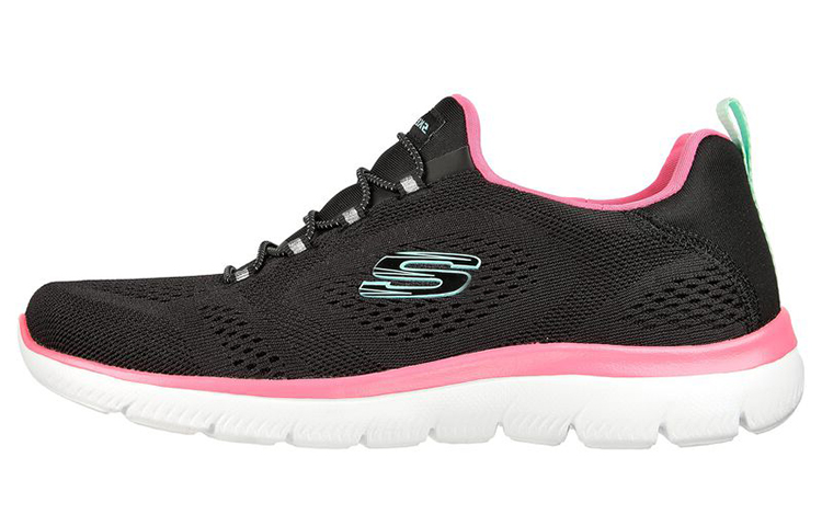 Skechers Summits  Perfect Views Cushioning, Wear Resistant Low top Casual Shoes Women's Black Pink