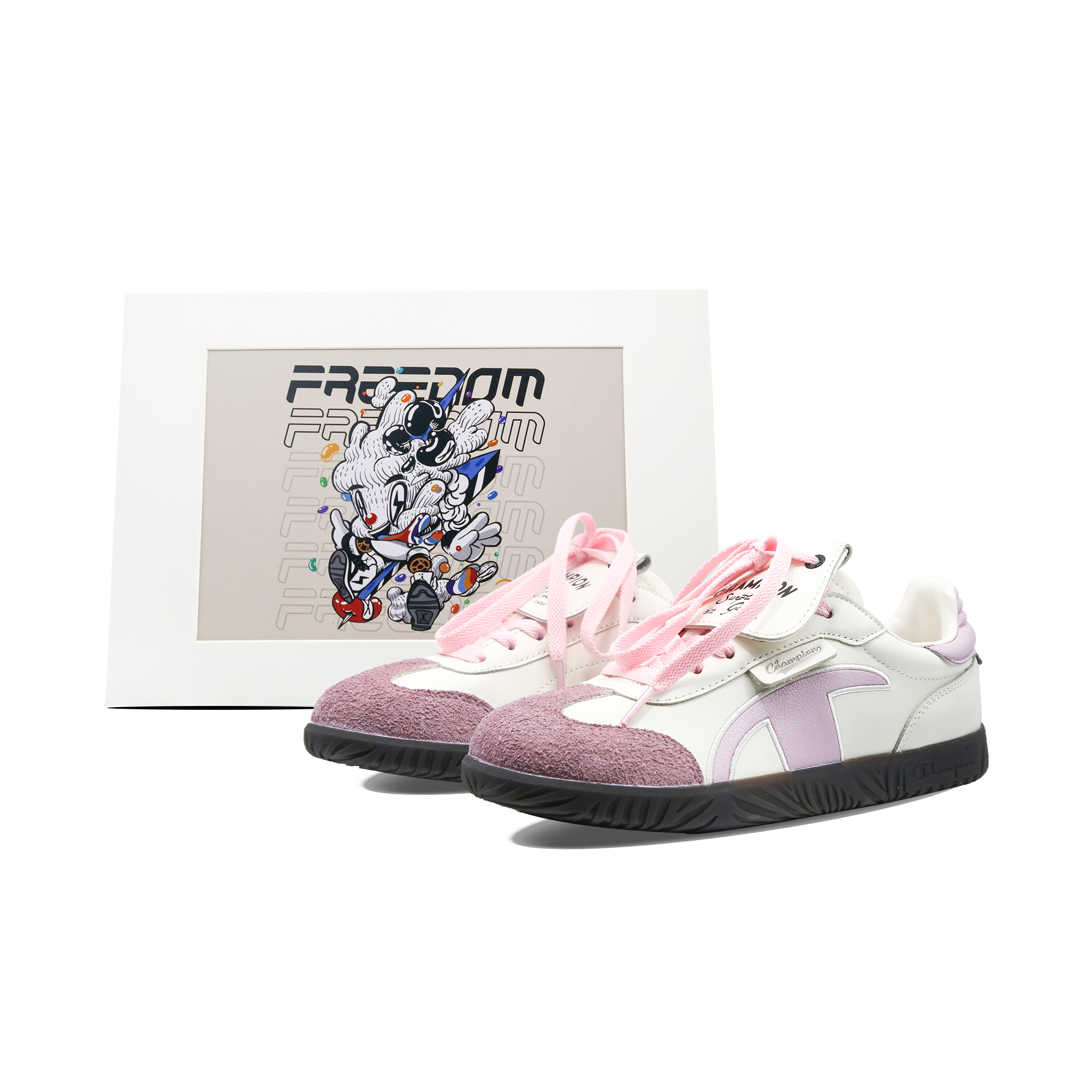 Champion Champ T-Trainer T-Head German Army Trainers Pink World Album Low-Top Skateboard Shoes Women's Pink White Box купить в интернет-магазине Yoocart с быстрой доставкой по России.