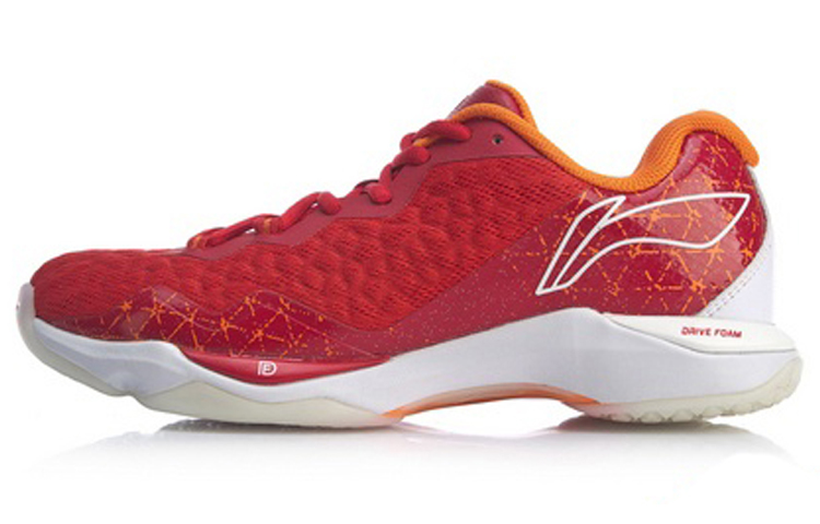 LiNing Raid Cushioning Support Low-Top Badminton Shoes Women's Vermilion
