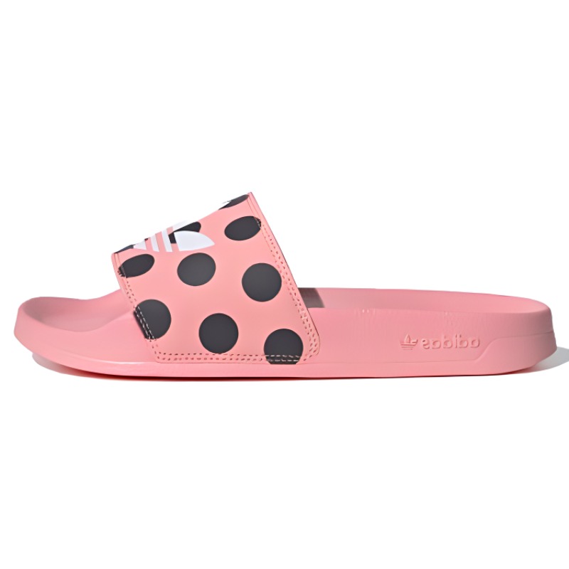Adidas Adilette Lite Slides 'Trefoil Logo   Polka Dot Pink' Women's