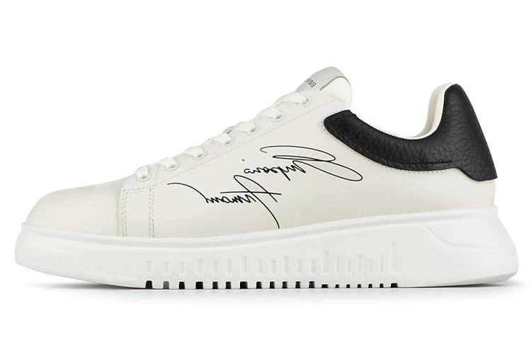 EMPORIO ARMANI Signature Logo Printed Low-Top Sneakers