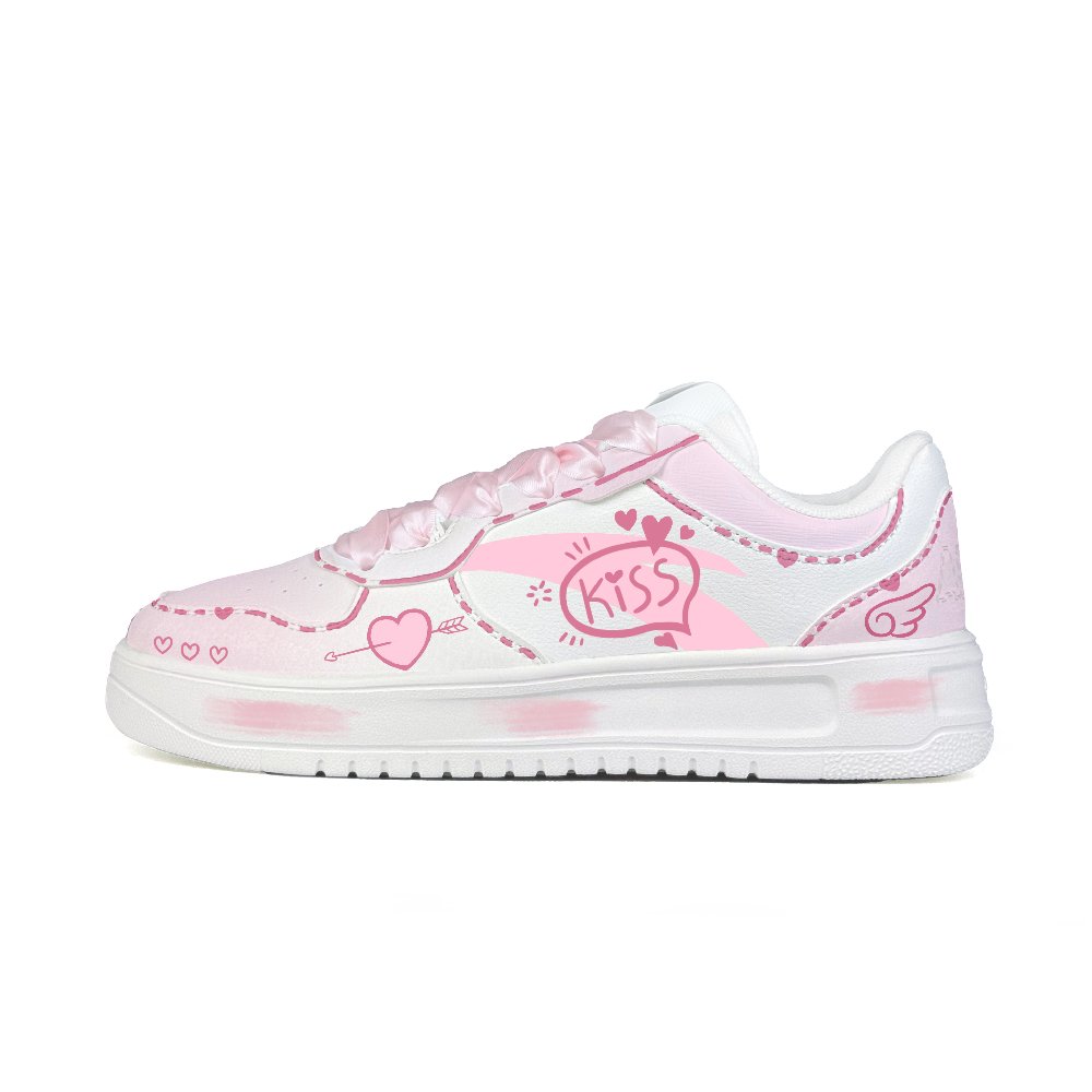 Anta Relaxed Slip Resistant Abrasion Resistant Low top Skateboard Shoes Women's Pink