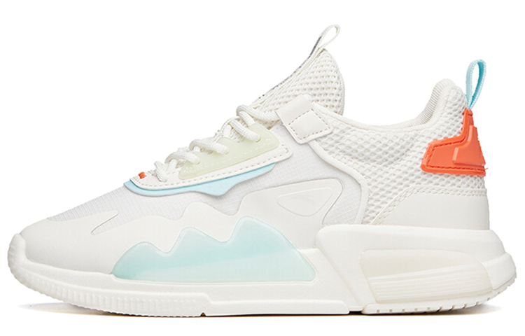 Anta Anti-Slip Wear-Resistant Cushioning Breathable Low-Top Casual Shoes Women's White Blue Orange Multicolor