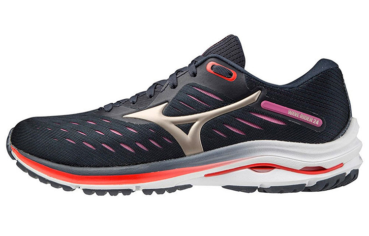 Mizuno Women's Wave Rider 24 'Navy Red'