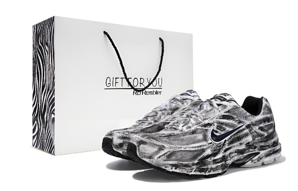 Nike Initiator Abrasion Resistant Low Top Running Shoes Unisex Black Silver