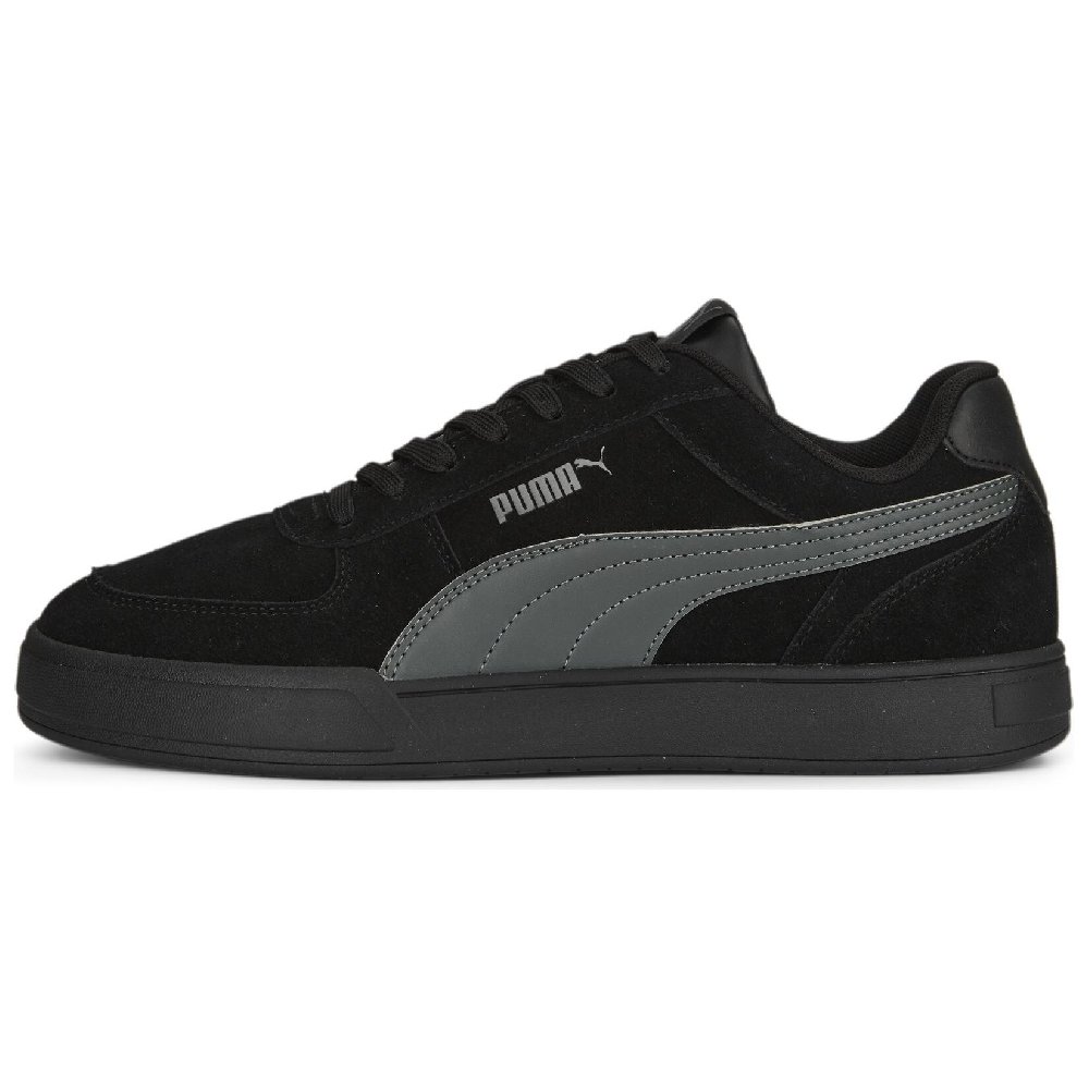PUMA Suede Abrasion Resistant Low top Skateboard Shoes Unisex Black Gray