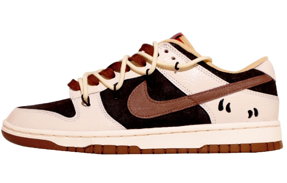 Nike Dunk Skateboard Shoes Men Low-Top Brown, Beige