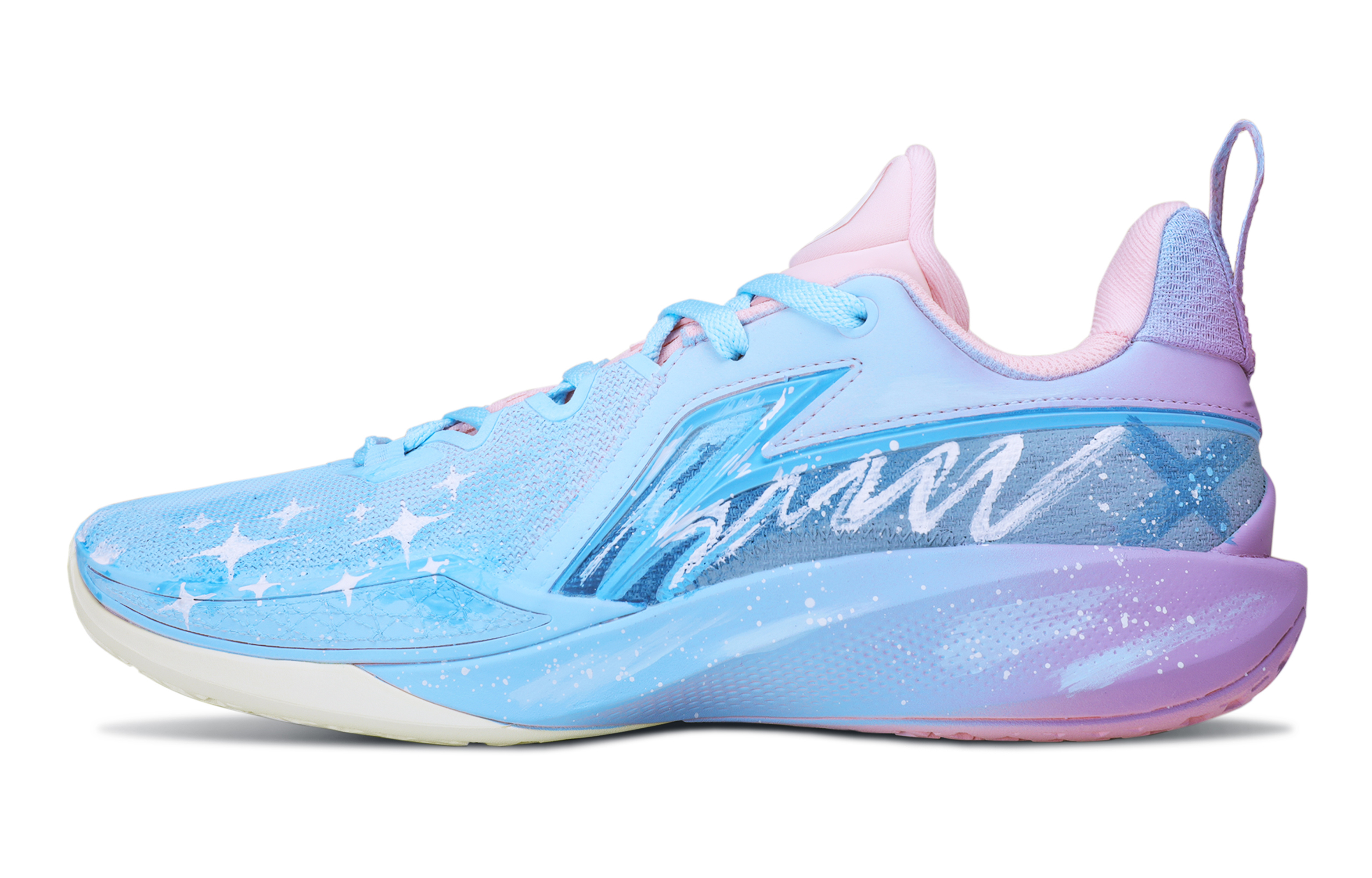 LiNing Speed Ling 2 Cushioning, Wear Resistant Low top Basketball Shoes Men's Dark Sky Blue