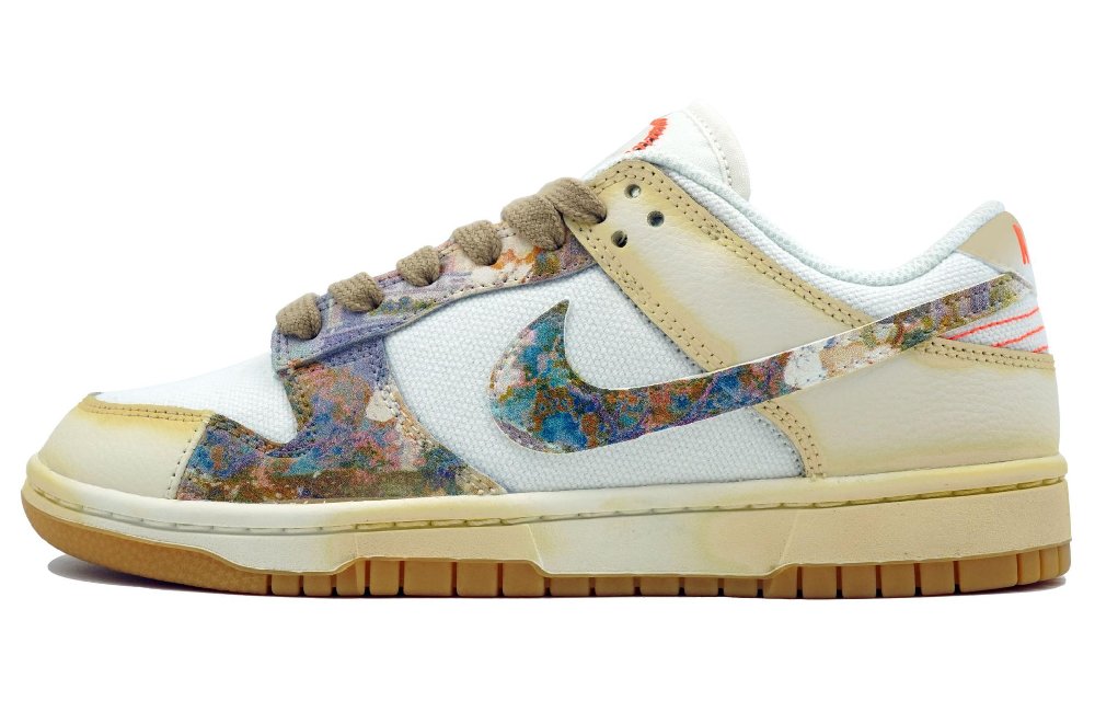 Nike Dunk A Thousand Flowers Nightfall Garden Artistic Style Fresh Low-Top Skateboard Shoes Unisex Yellow White Purple