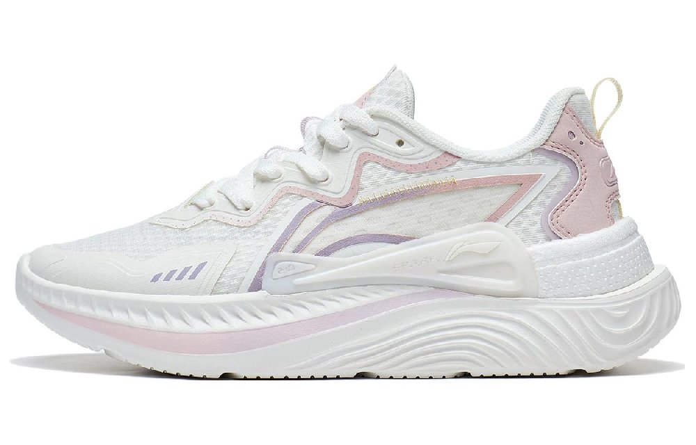 LiNing Qingyou Anti-Slip Wear-Resistant Low-Top Sports Casual Shoes Women's White Pink