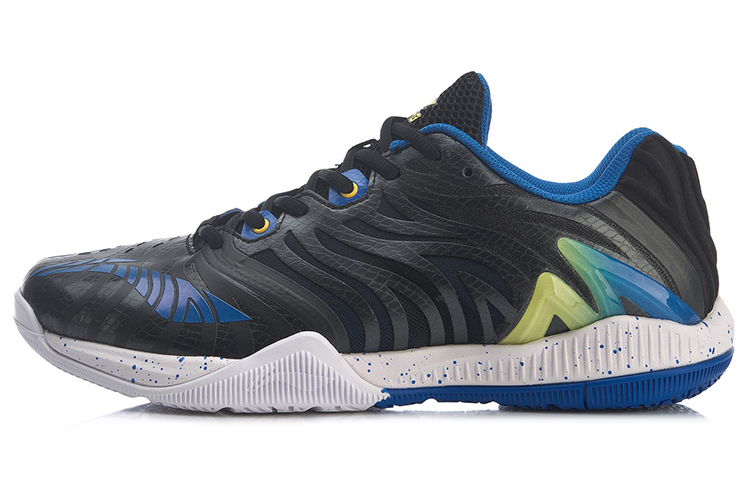 LINING Cool Shark Badminton Shoes Unisex Low-Top Black/Blue