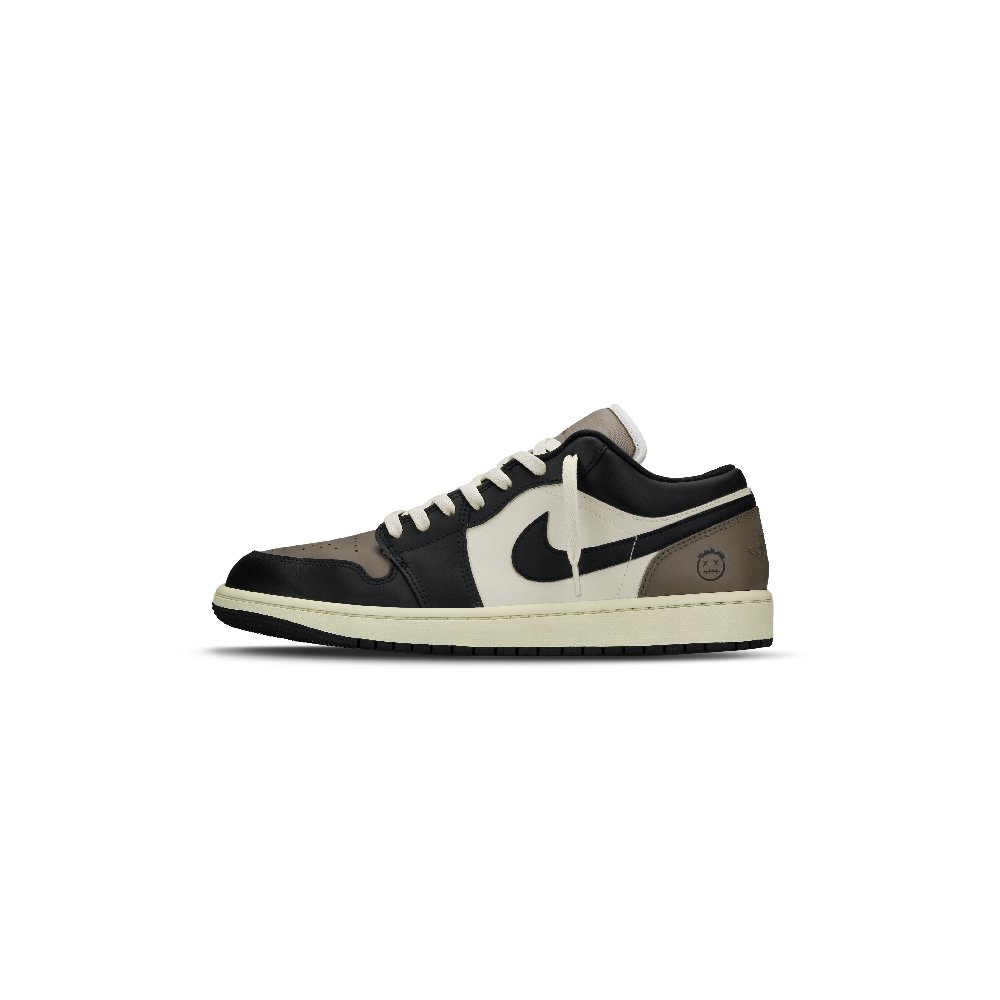 Jordan Air Jordan 1 Low Top Vintage Basketball Shoes Men's Black Brown