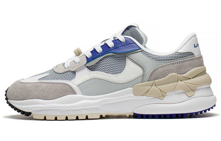 LiNing Origin CF Tracing Cushioning Anti-Slip And Wear-Resistant Low-Top Sports Casual Shoes Men's Gray